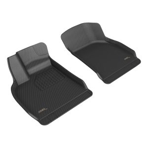 Lucid Air Floor Mats - Front - 3D MAXpider - Kagu Black R1 - Black - `22-`24 Lucid Air Floor Mats - Front - 3D MAXpider - Kagu Black R1 - Black - `22-`24